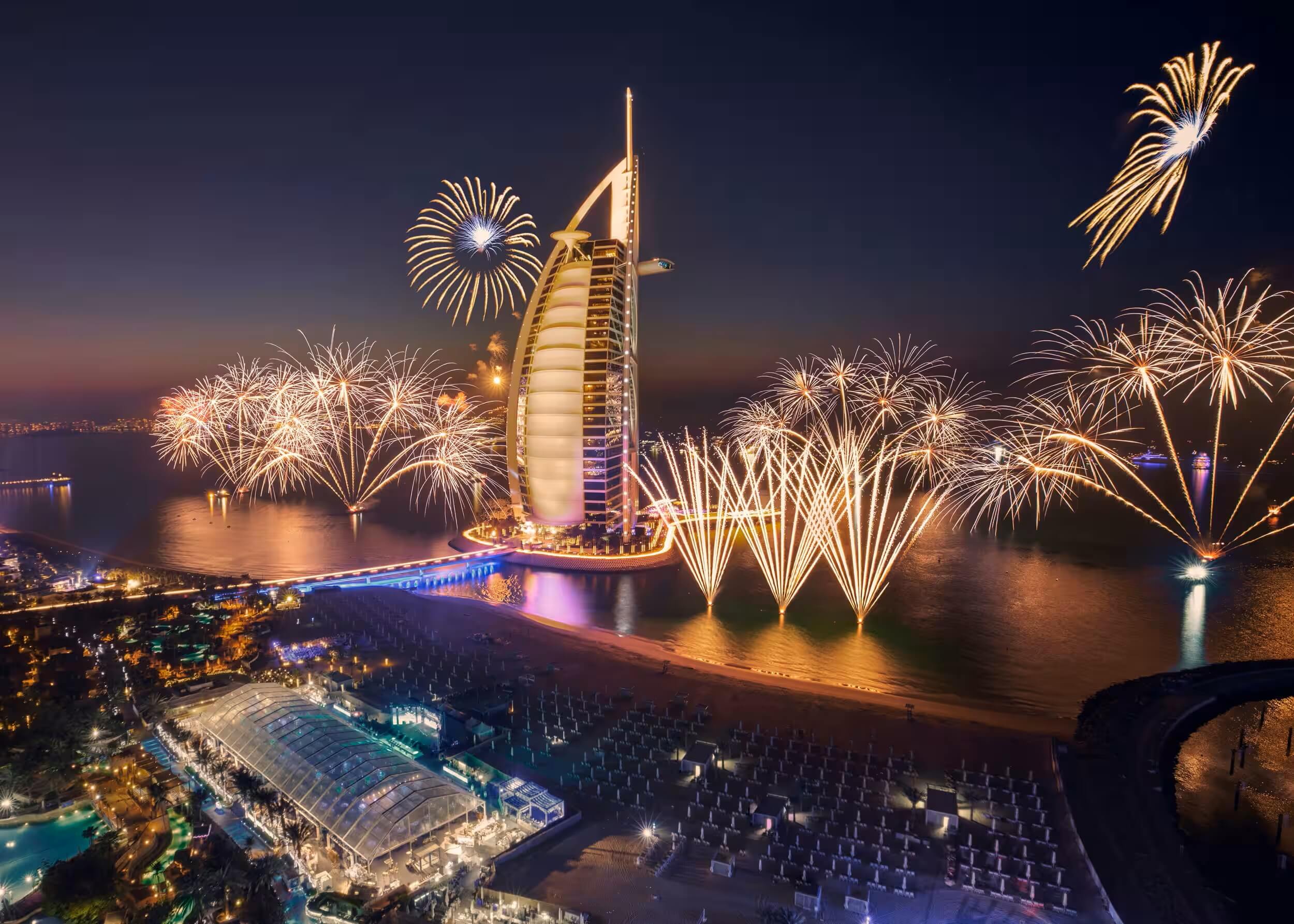 Burj Al Arab fireworks on New Year's Eve